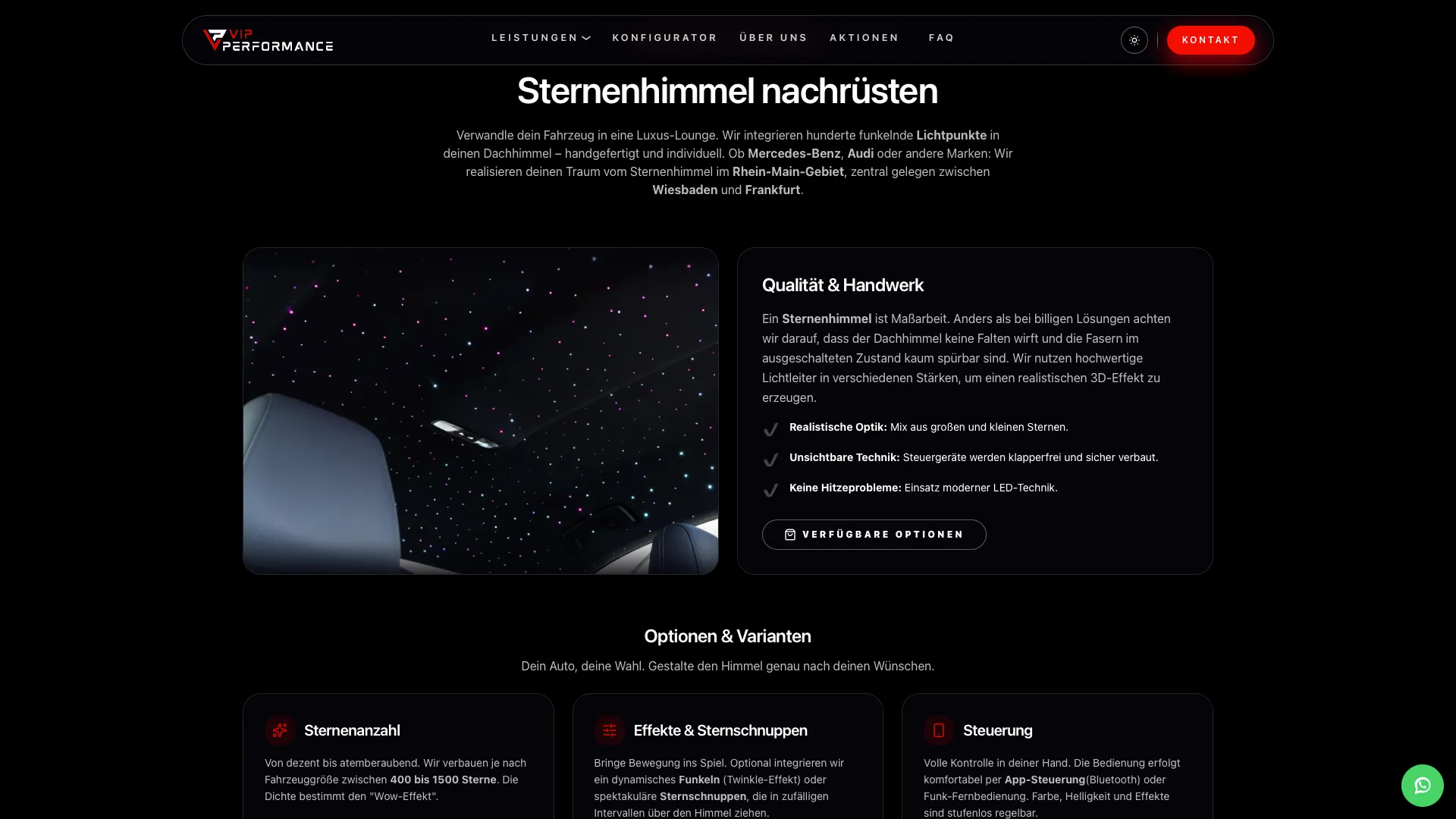 Ambientebeleuchtung Werkstatt Mainz – finales Ergebnis